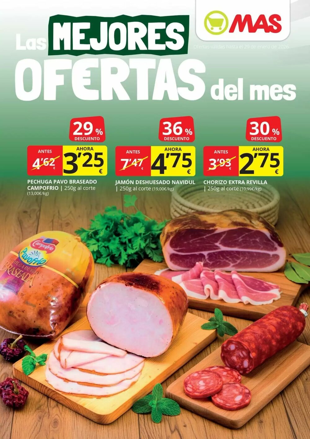 Folleto promocional de MAS válido desde el 19/01/2026 - Página 1.