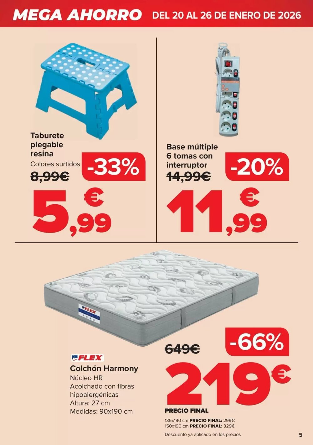 Folleto promocional de Carrefour válido desde el 20/01/2026 - Página 5.