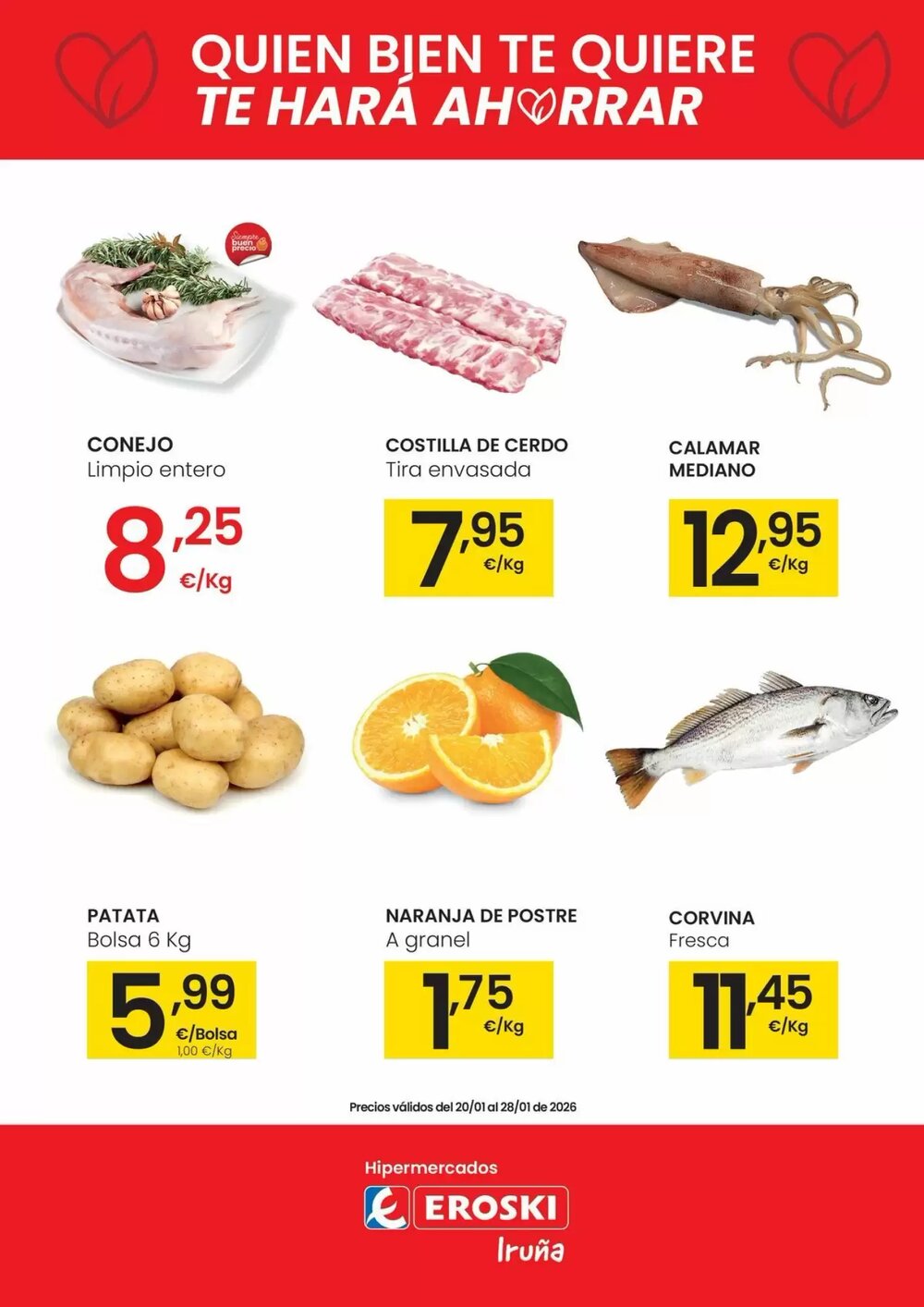 Folleto promocional de Eroski válido desde el 20/01/2026 - Página 1.