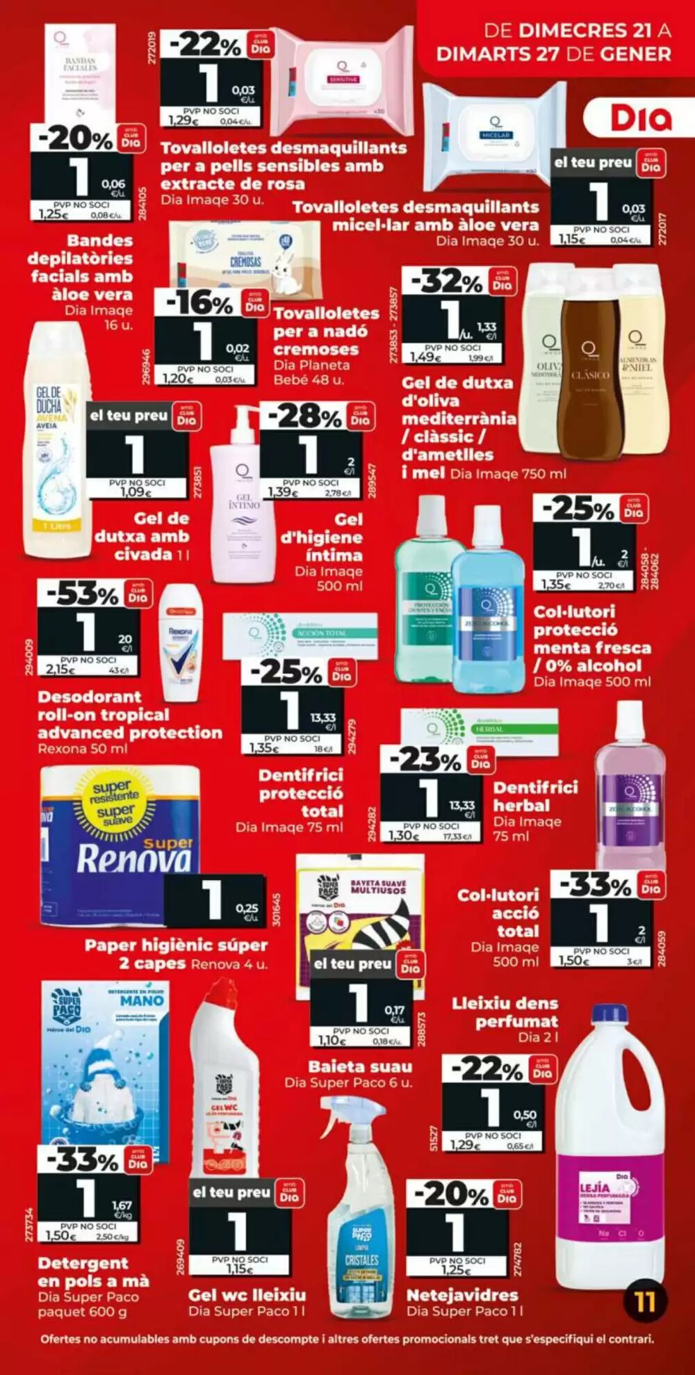 Folleto promocional de Dia válido desde el 21/01/2026 - Página 11.