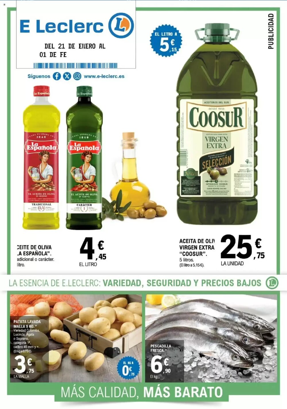 Folleto promocional de E.Leclerc válido desde el 21/01/2026 - Página 1.