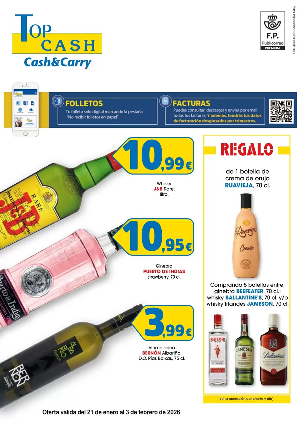 Folleto promocional de TOP Cash & Carry válido desde el 21/01/2026 - Página 1.