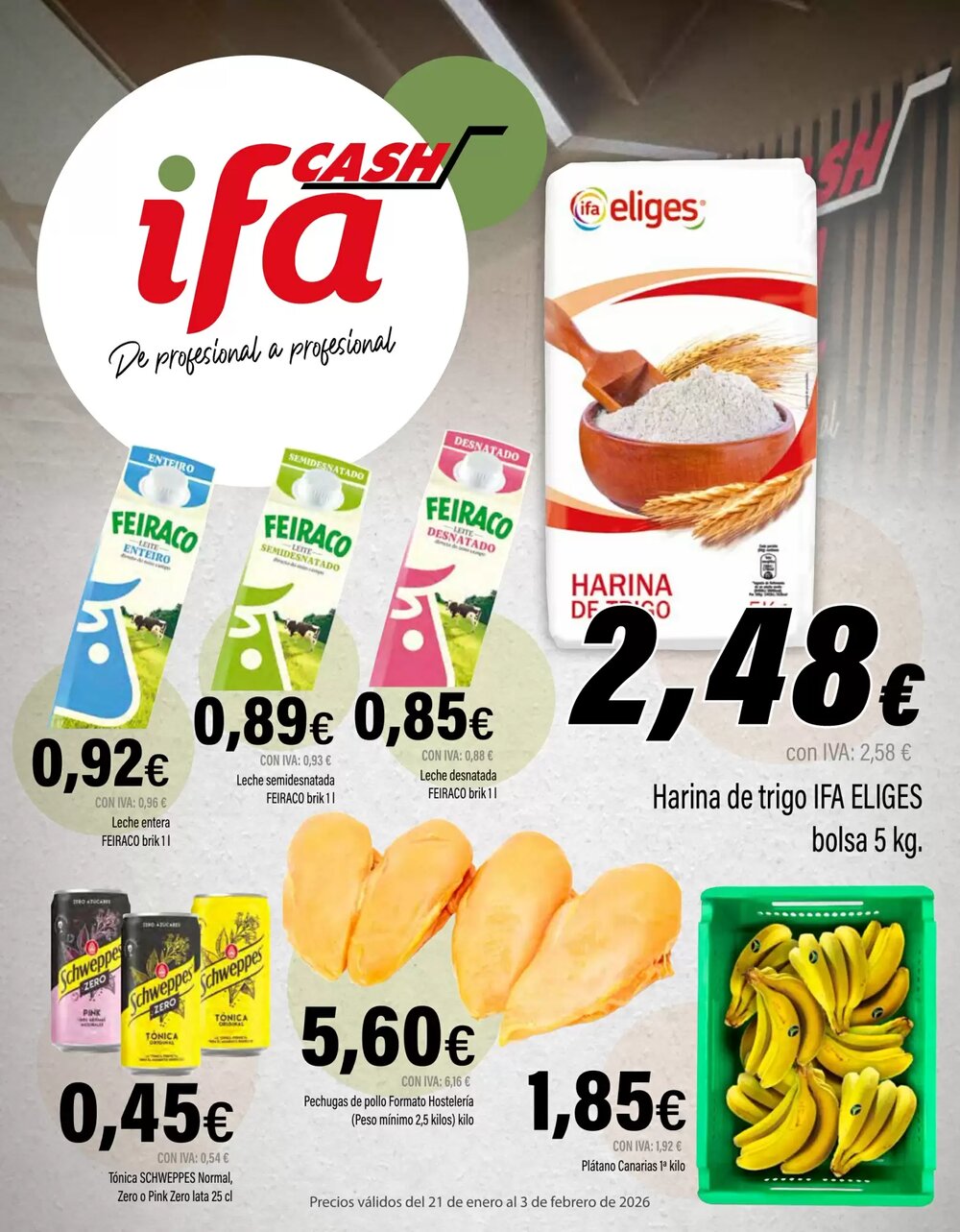 Folleto promocional de Cash Ifa válido desde el 21/01/2026 - Página 1.