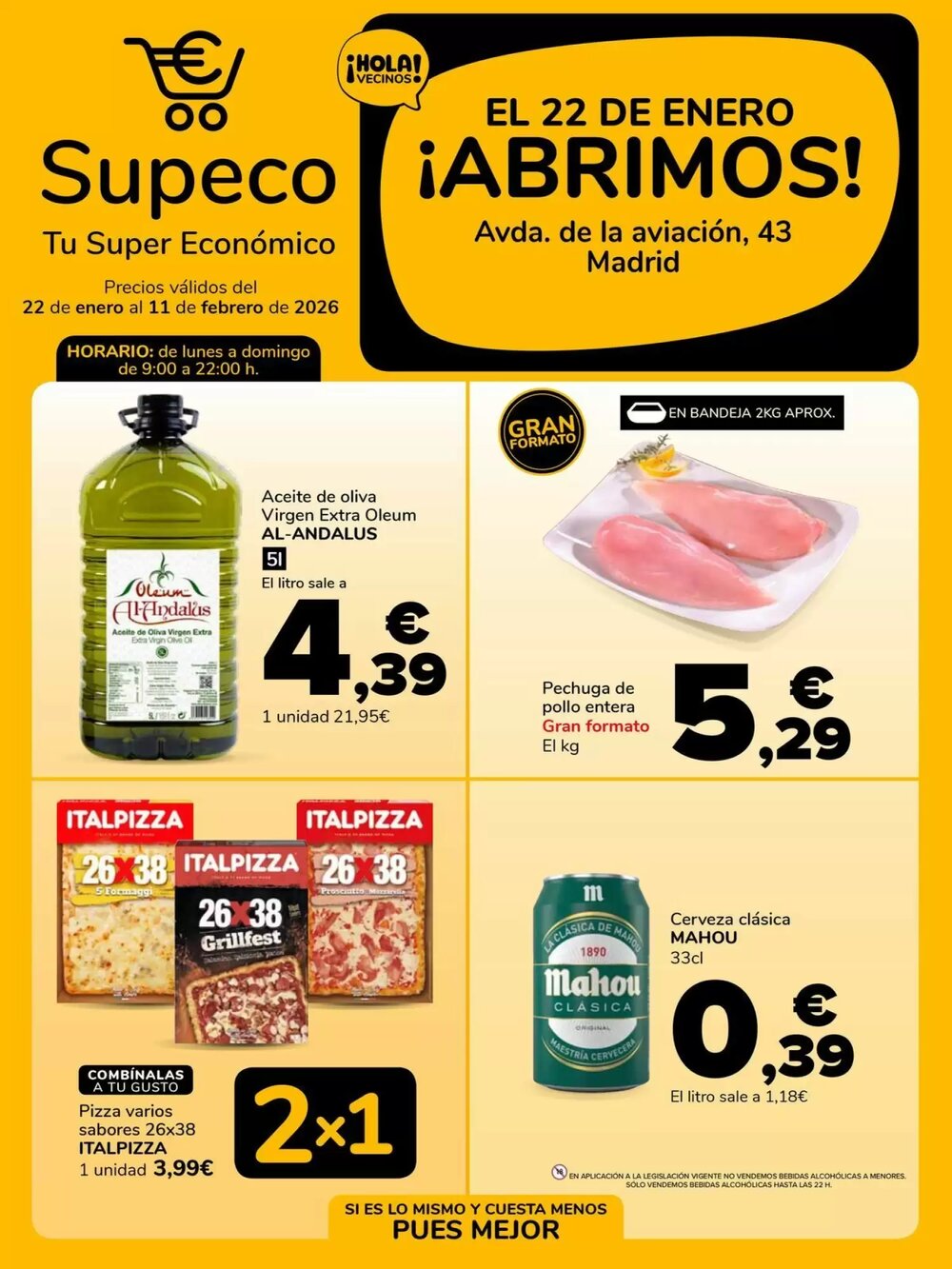 Folleto promocional de Supeco válido desde el 22/01/2026 - Página 1.