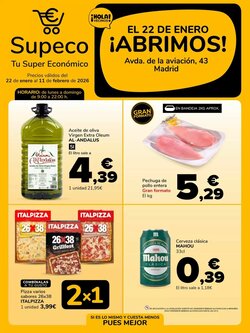 Folleto promocional de Supeco válido desde el 22/01/2026