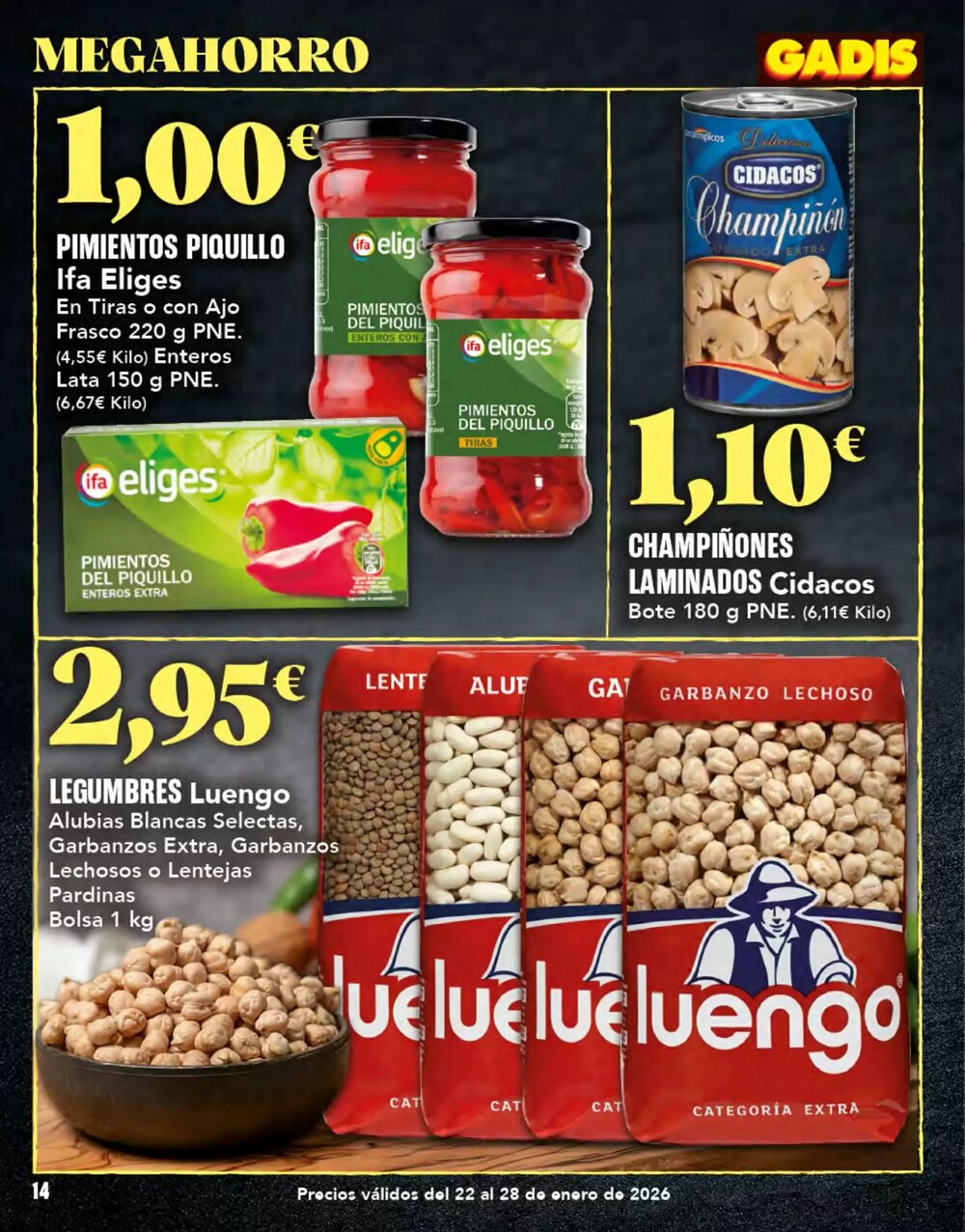 Folleto promocional de Gadis válido desde el 22/01/2026 - Página 14.