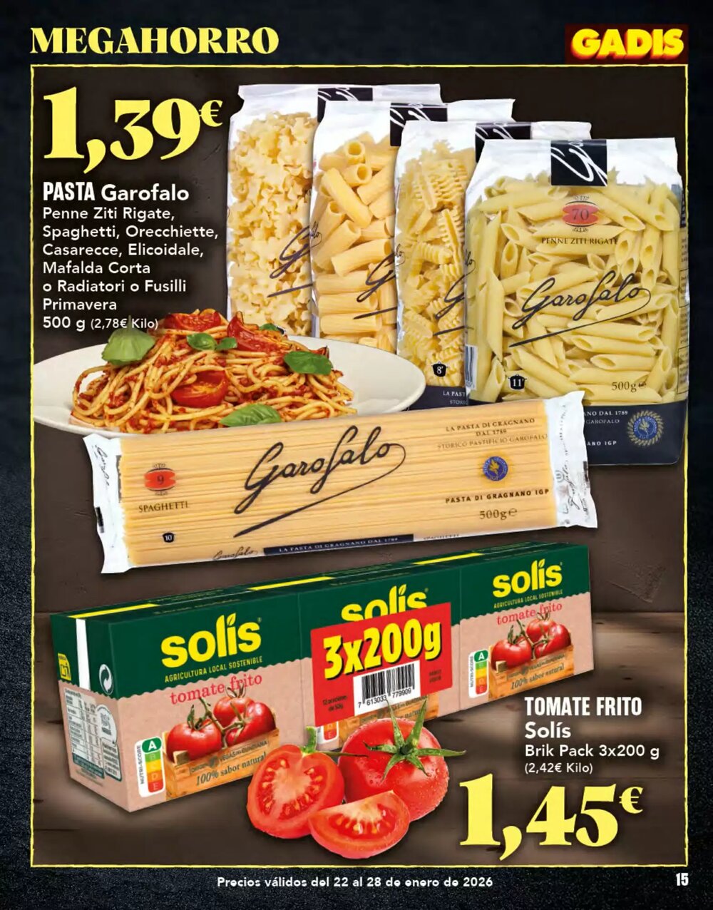 Folleto promocional de Gadis válido desde el 22/01/2026 - Página 15.