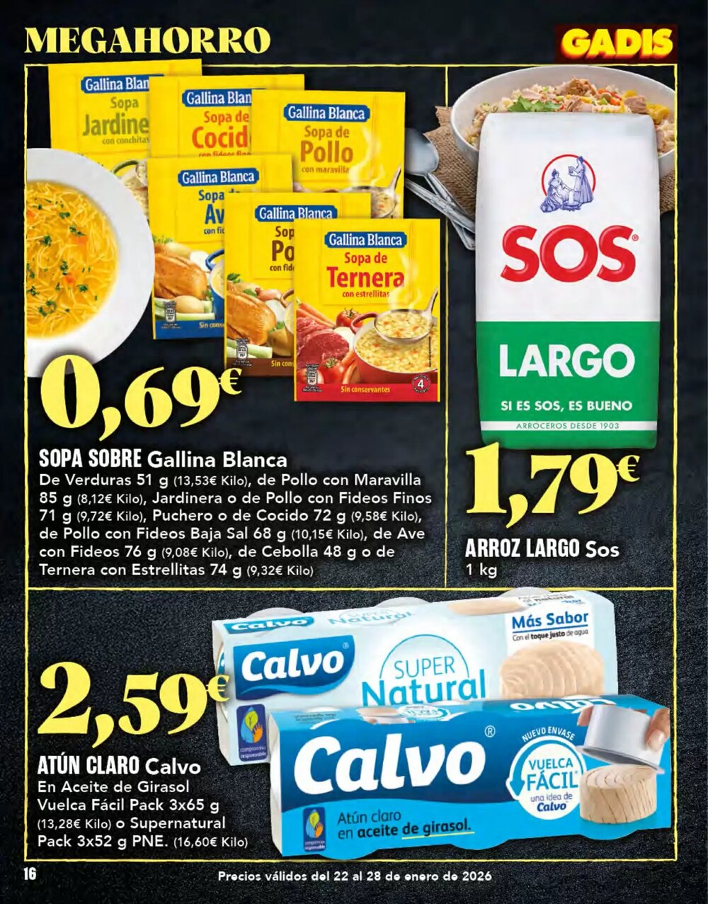 Folleto promocional de Gadis válido desde el 22/01/2026 - Página 16.