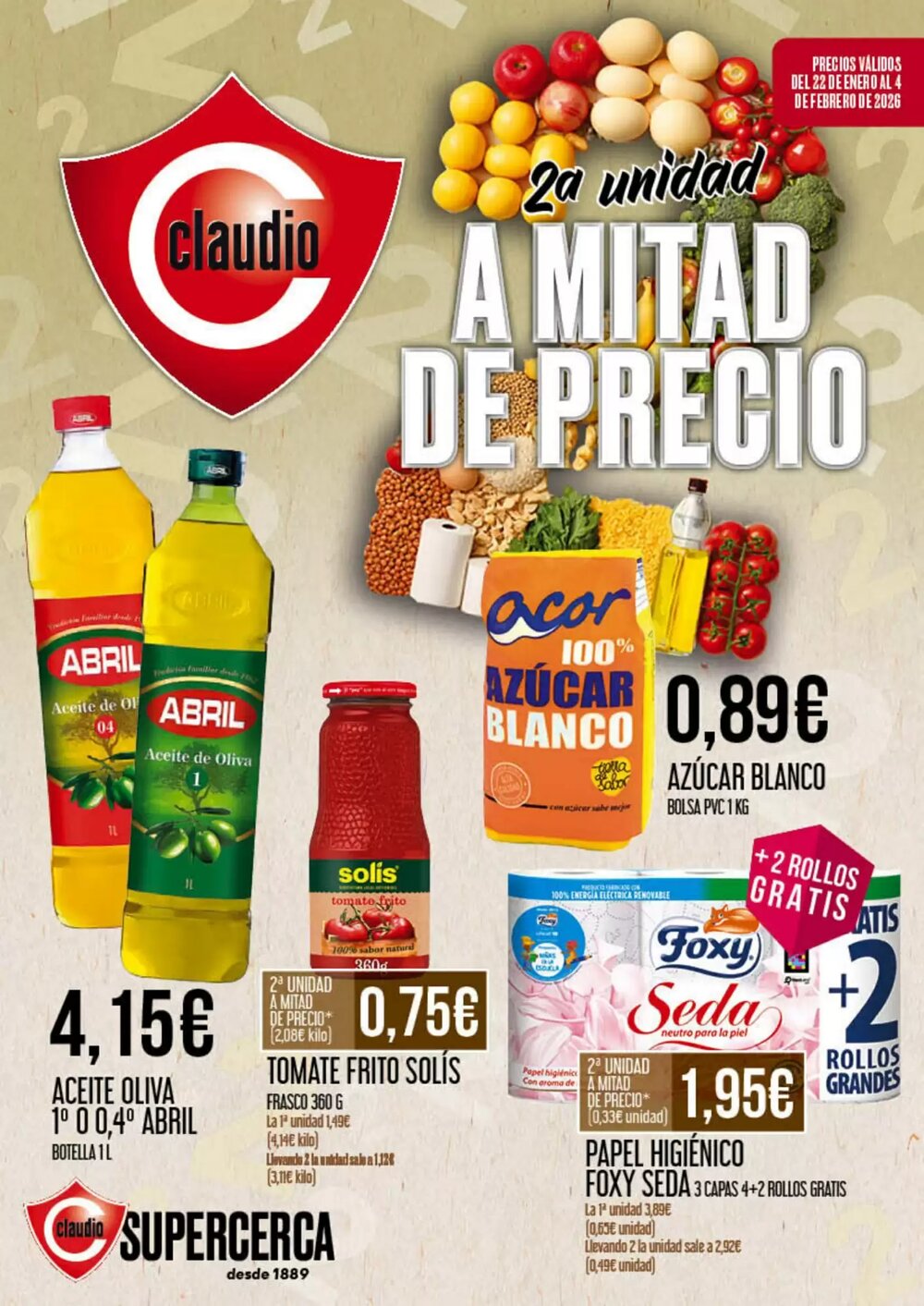 Folleto promocional de Claudio válido desde el 22/01/2026 - Página 1.