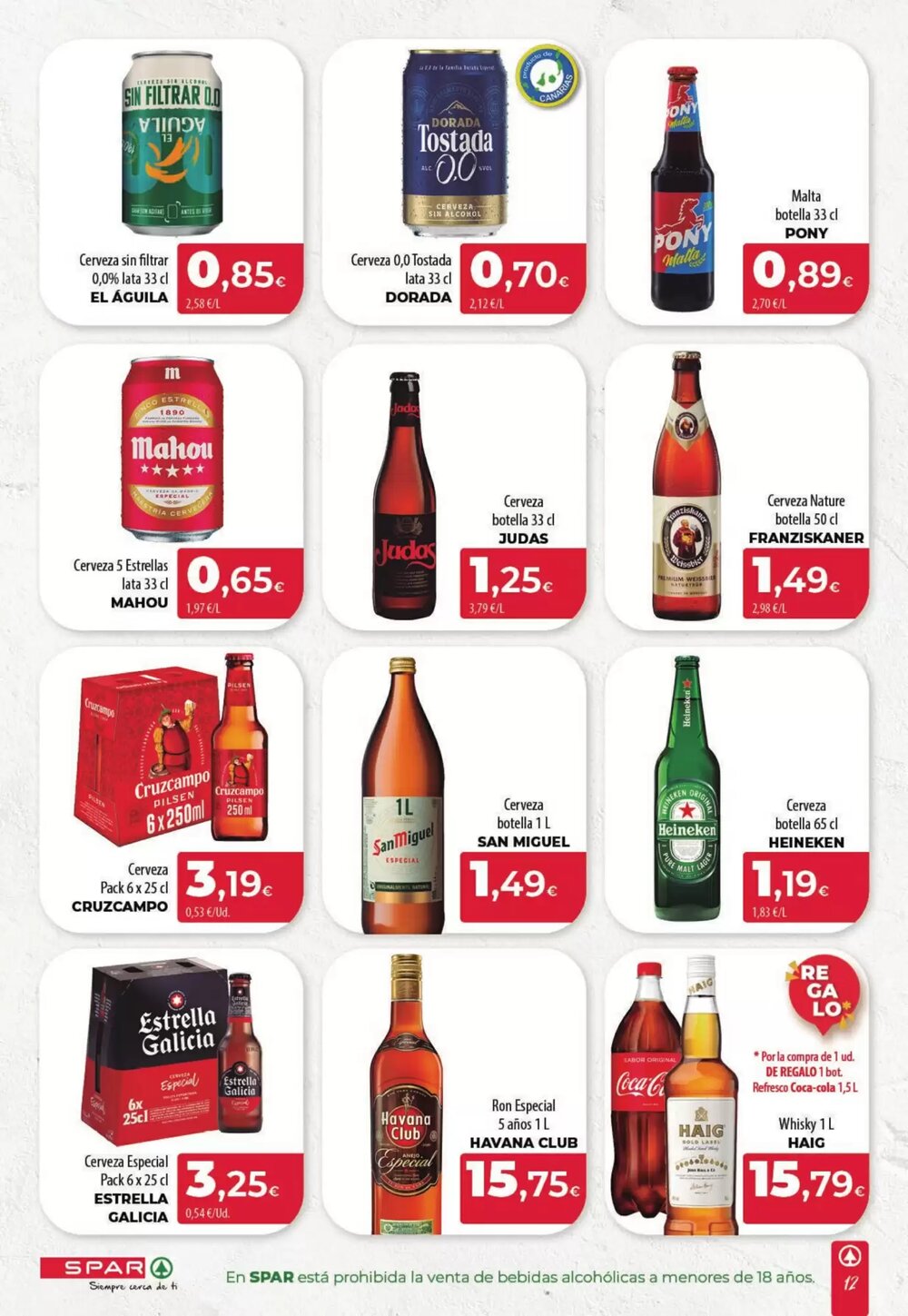 Folleto promocional de Spar Tenerife válido desde el 22/01/2026 - Página 12.