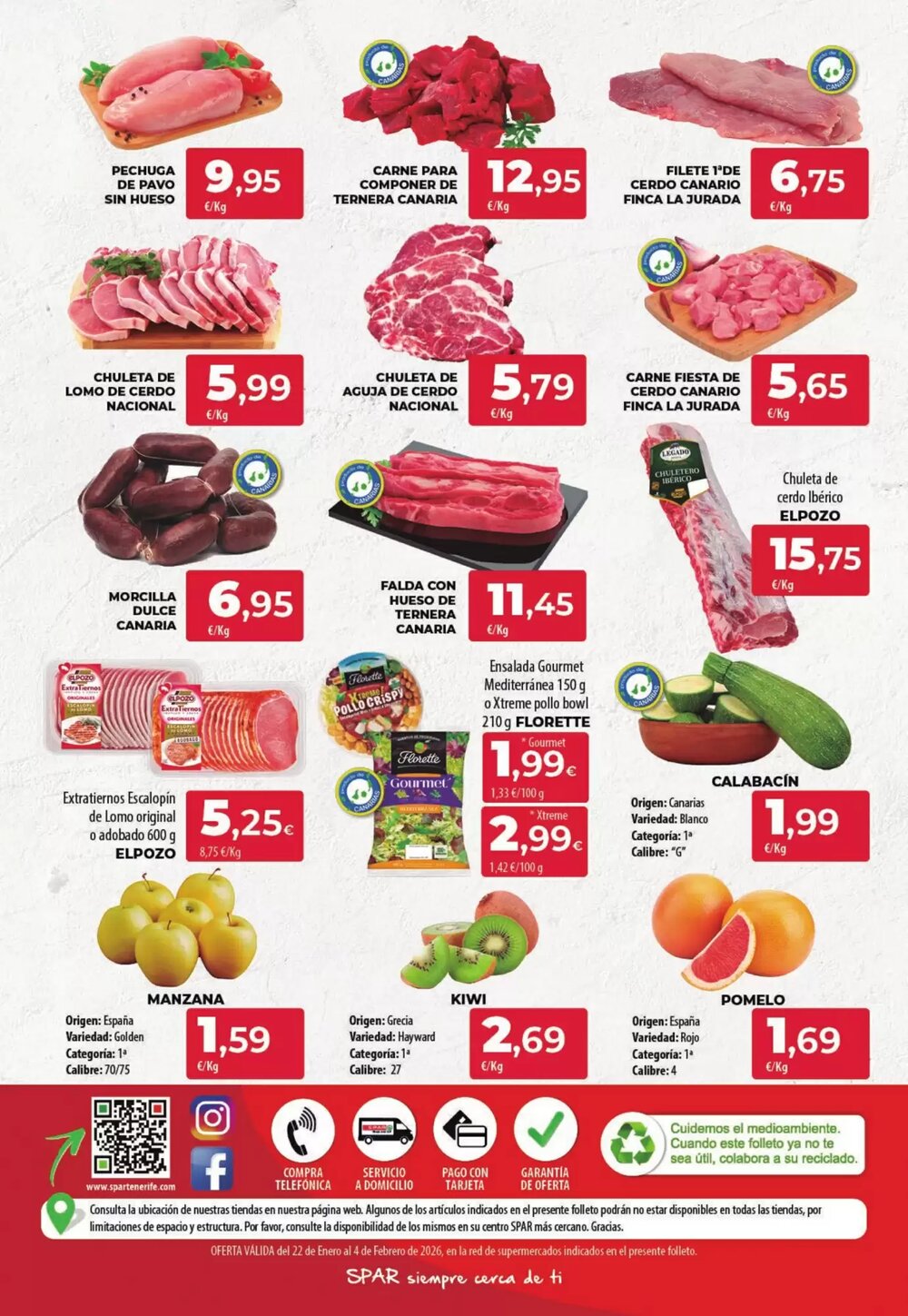 Folleto promocional de Spar Tenerife válido desde el 22/01/2026 - Página 16.