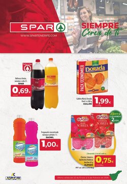 Folleto promocional de Spar Tenerife válido desde el 22/01/2026 - Página 1.