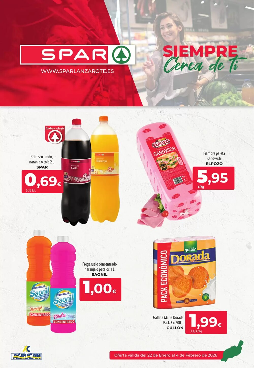 Folleto promocional de Spar válido desde el 22/01/2026 - Página 1.