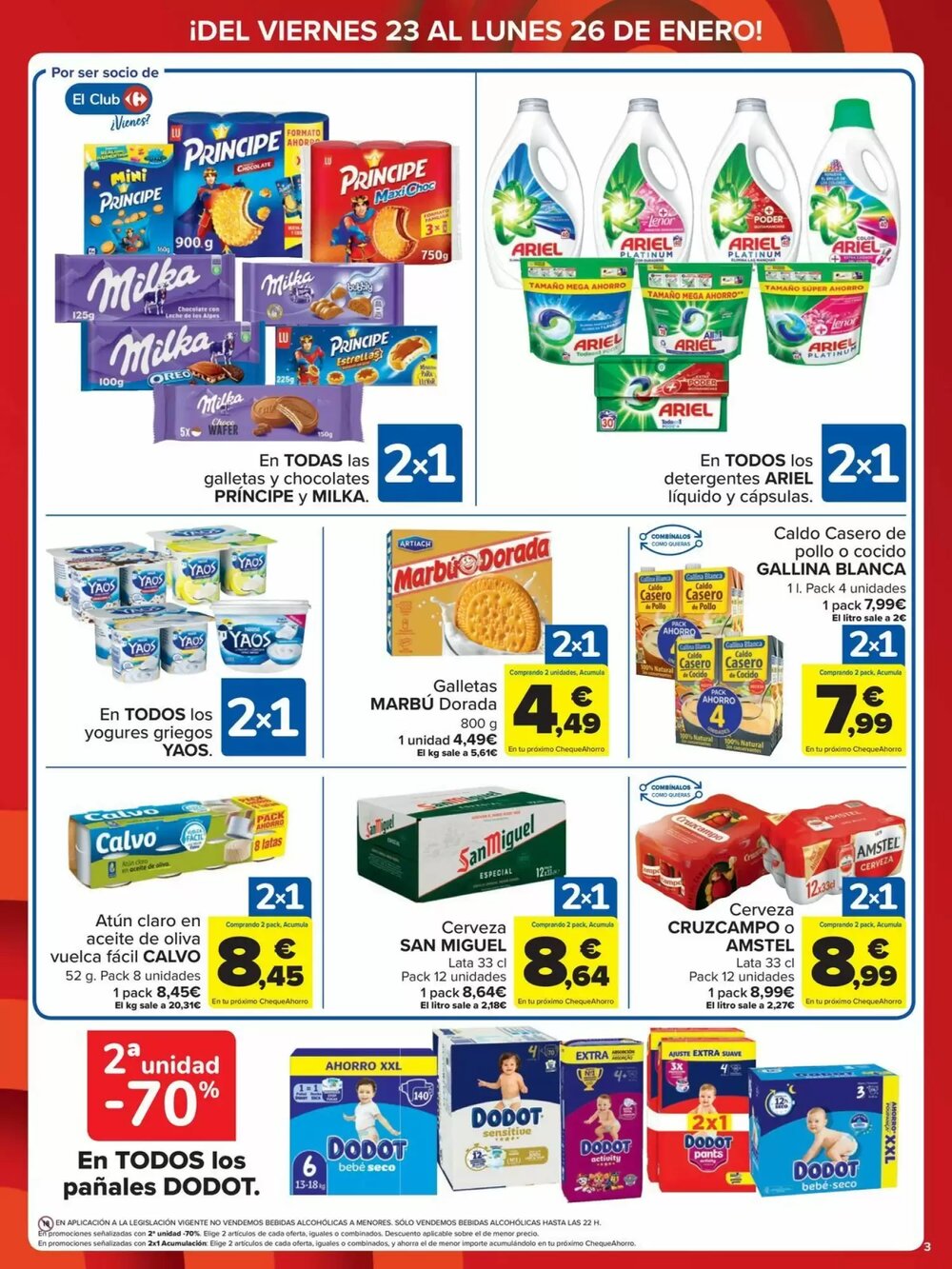 Folleto promocional de Carrefour válido desde el 23/01/2026 - Página 3.