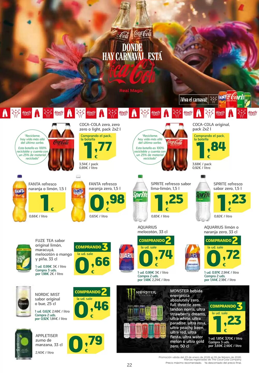 Folleto promocional de HiperDino válido desde el 23/01/2026 - Página 22.