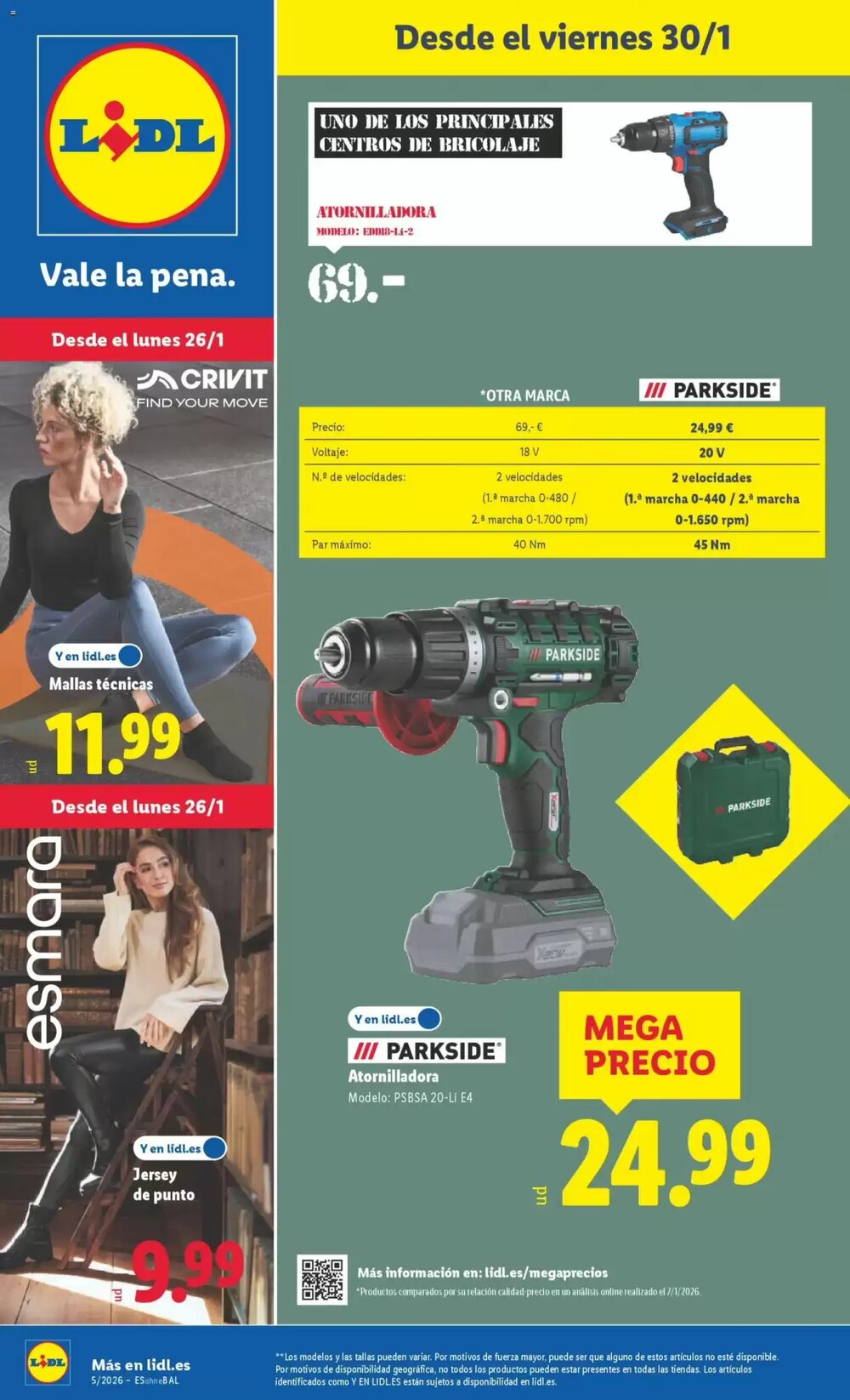 Folleto promocional de Lidl válido desde el 26/01/2026 - Página 1.