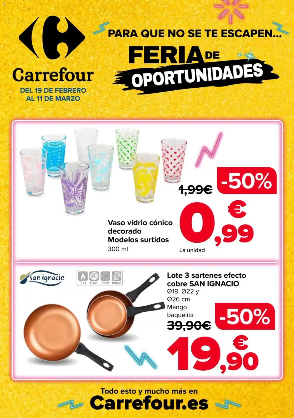 Folleto promocional de Carrefour válido desde el 19/02/2026 - Página 1.