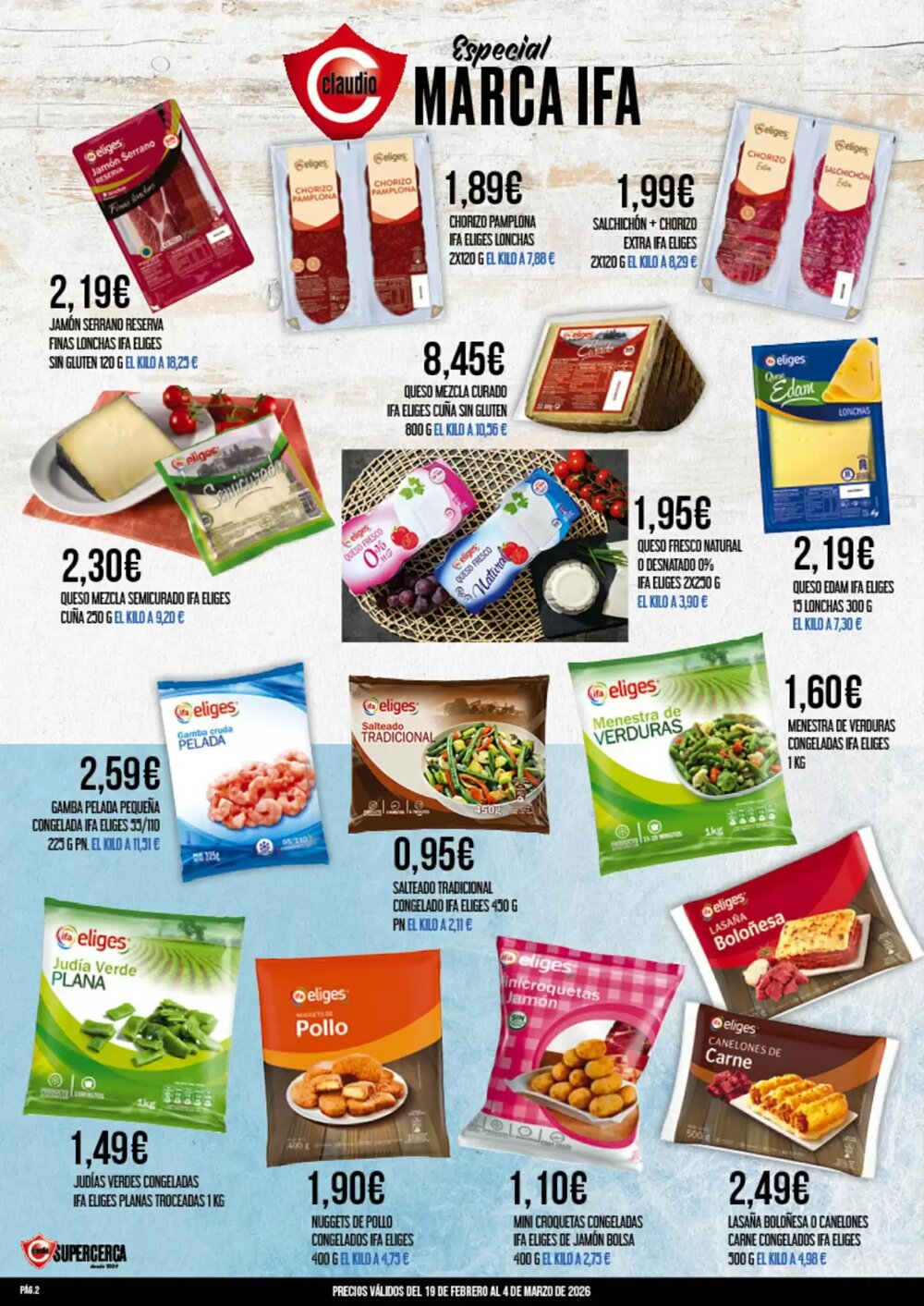 Folleto promocional de Claudio válido desde el 19/02/2026 - Página 2.