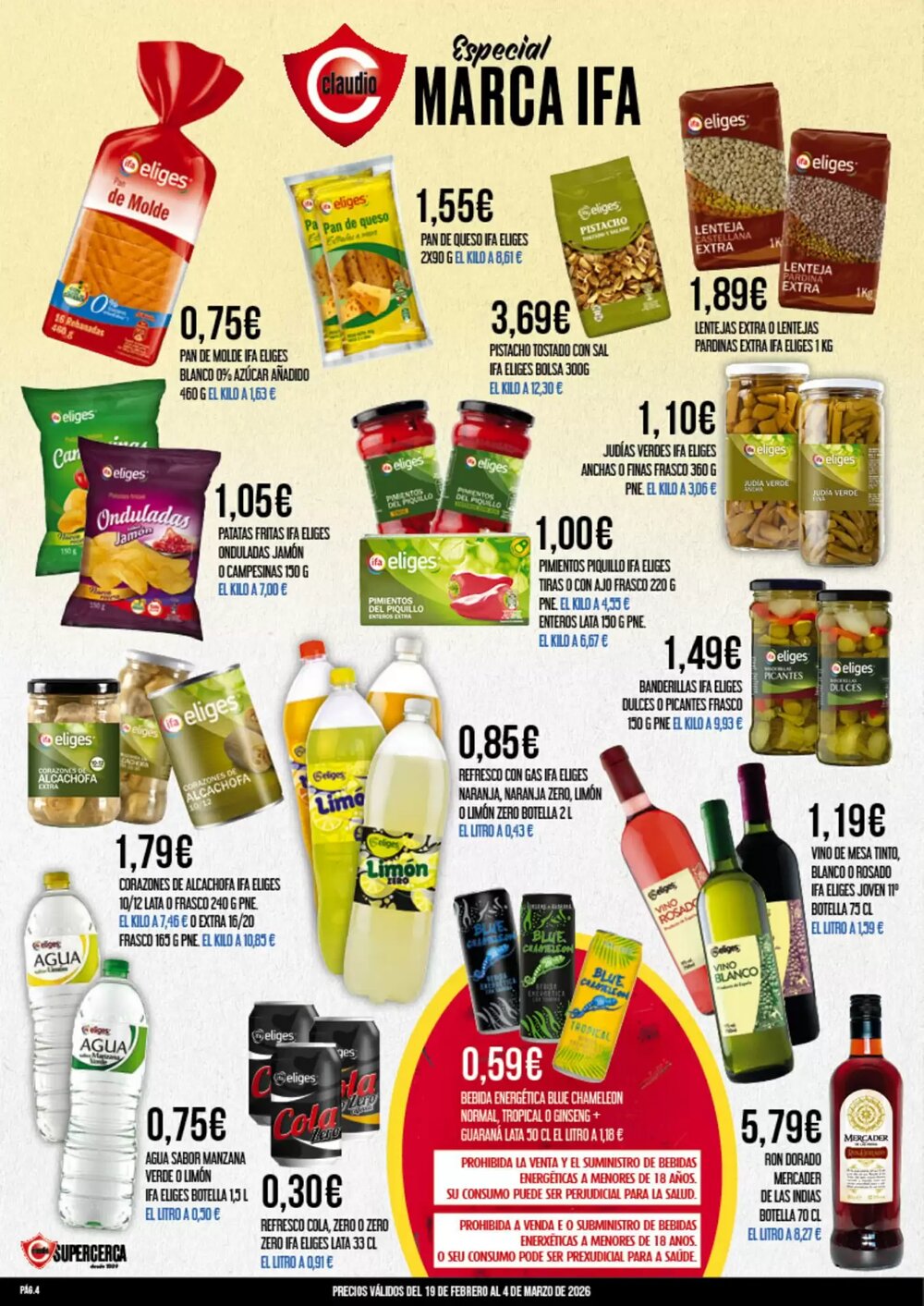 Folleto promocional de Claudio válido desde el 19/02/2026 - Página 4.