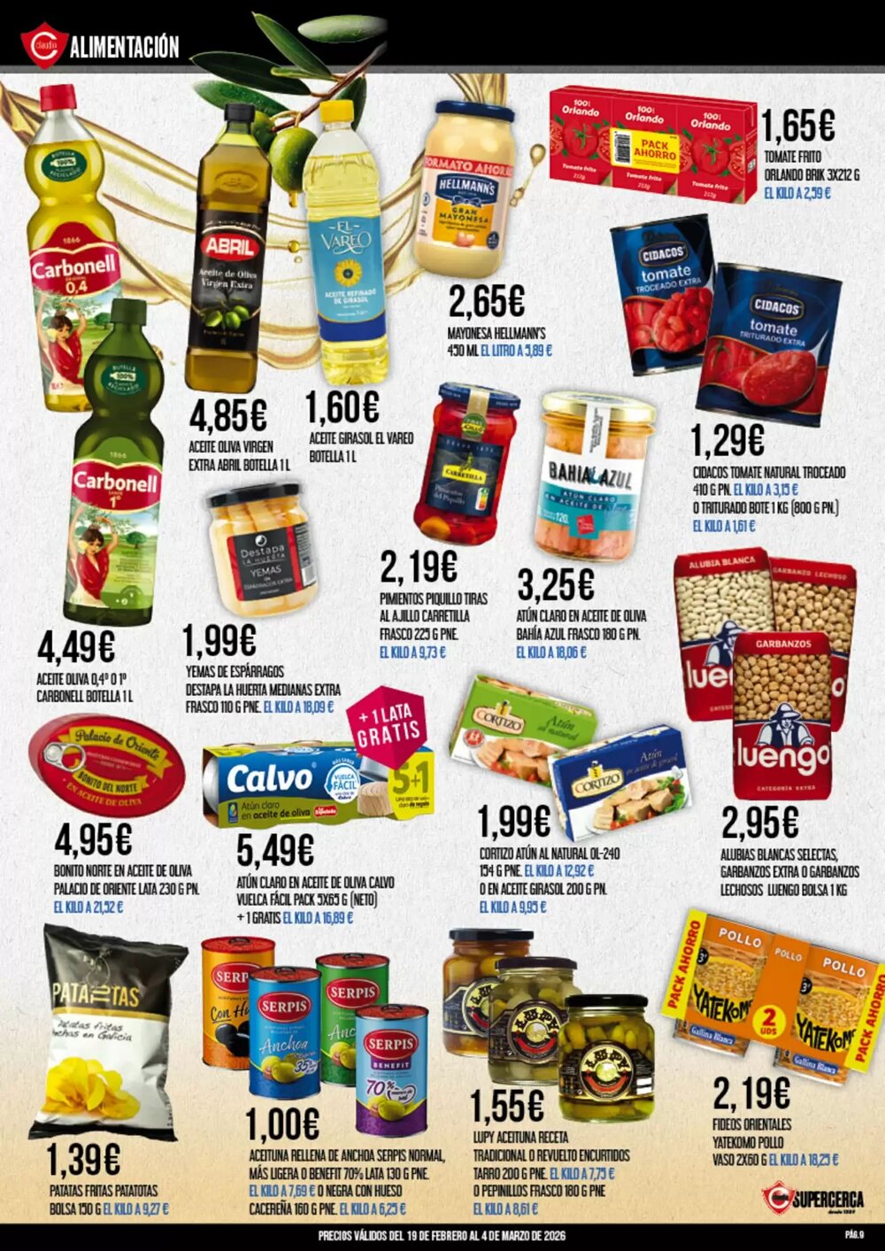 Folleto promocional de Claudio válido desde el 19/02/2026 - Página 9.