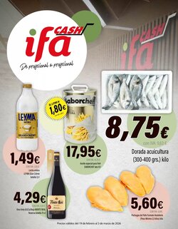 Folleto promocional de Cash Ifa válido desde el 19/02/2026