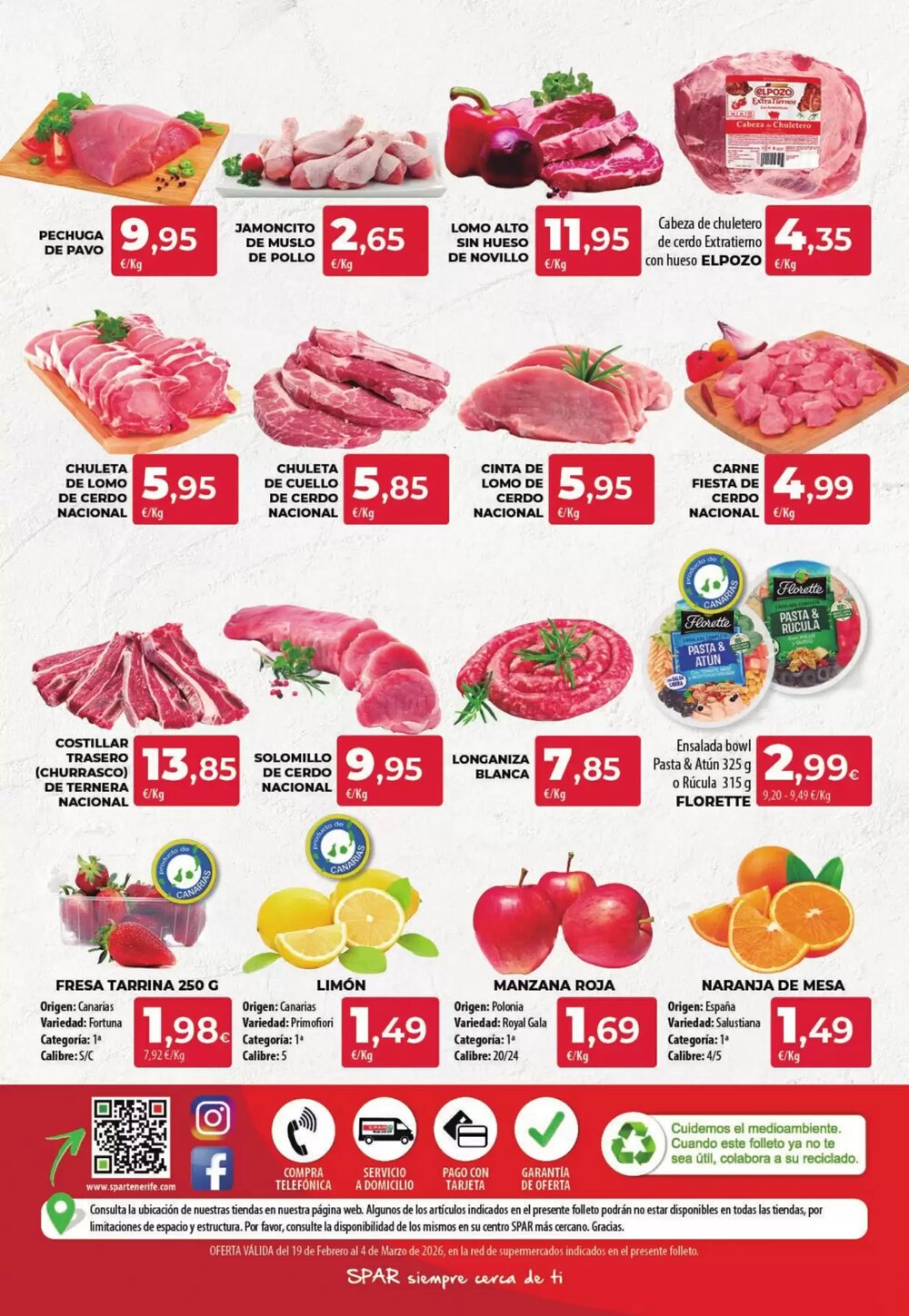 Folleto promocional de Spar Tenerife válido desde el 19/02/2026 - Página 16.