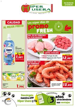 Folleto promocional de Hiper Usera válido desde el 25/02/2026