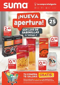 Folleto promocional de Suma Supermercados válido desde el 25/02/2026
