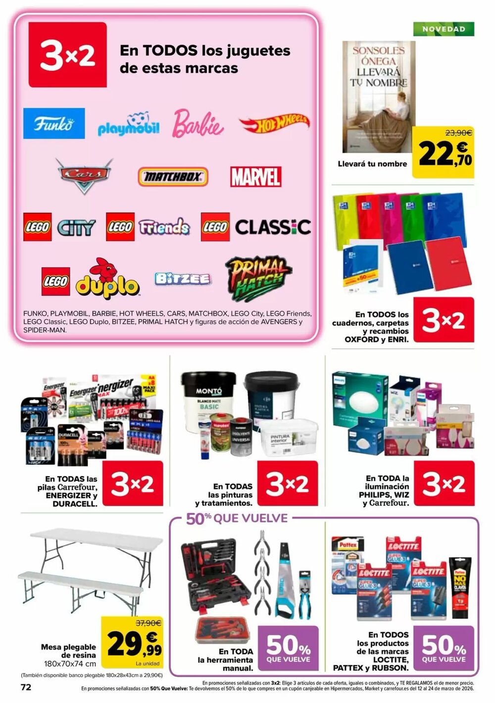 Folleto promocional de Carrefour válido desde el 25/02/2026 - Página 72.