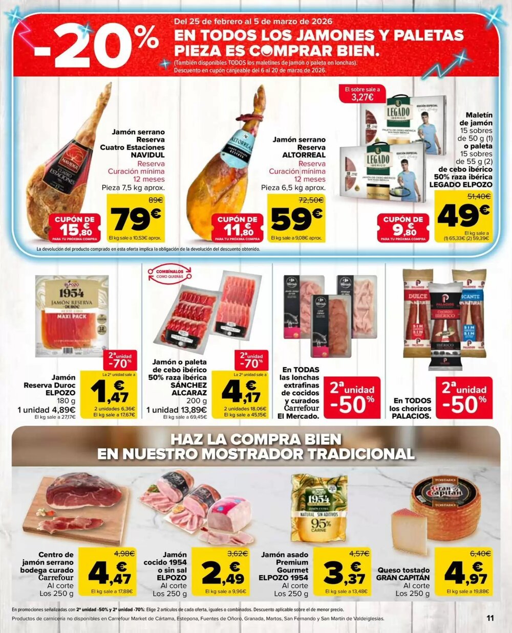 Folleto promocional de Carrefour Market válido desde el 25/02/2026 - Página 11.