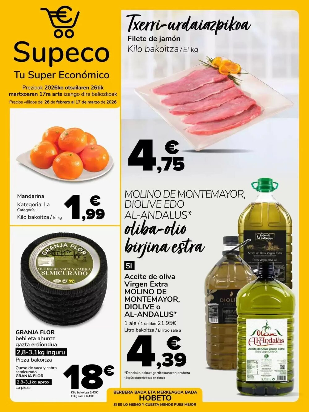 Folleto promocional de Supeco válido desde el 25/02/2026 - Página 1.