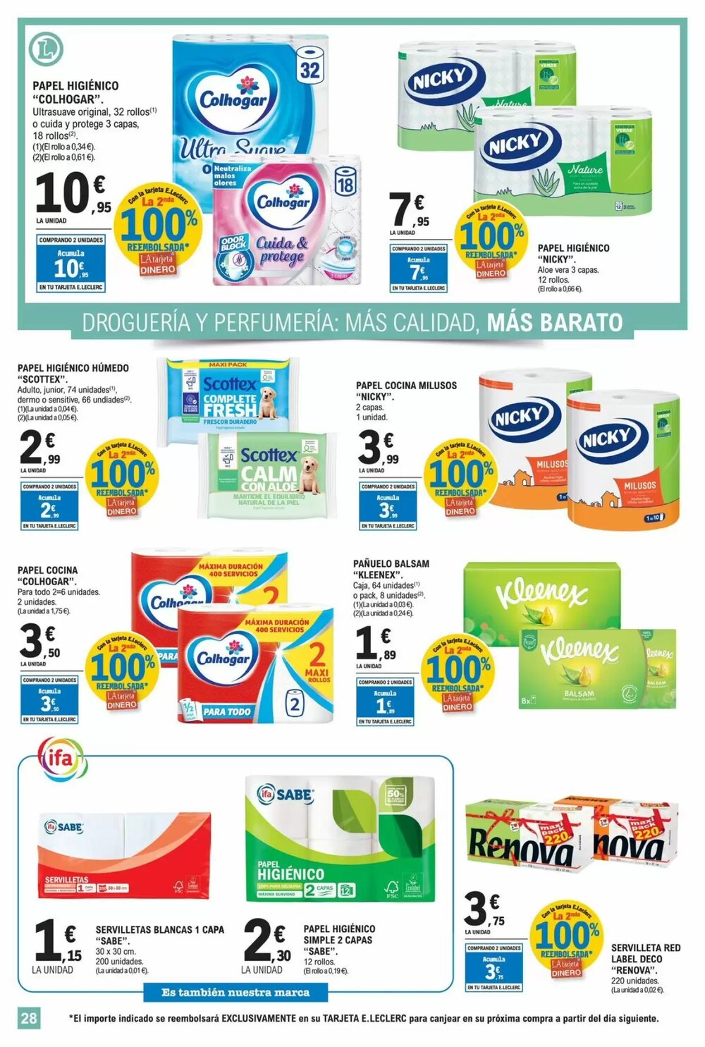 Folleto promocional de E.Leclerc válido desde el 25/02/2026 - Página 28.
