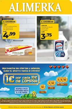 Folleto promocional de Alimerka válido desde el 26/02/2026