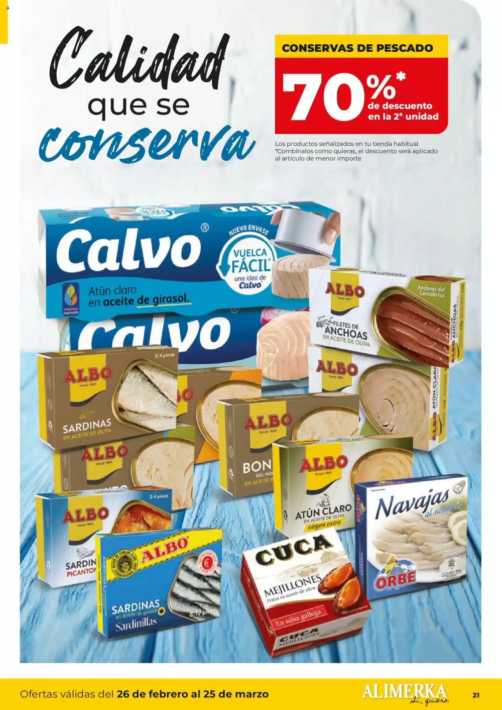 Folleto promocional de Alimerka válido desde el 26/02/2026 - Página 21.