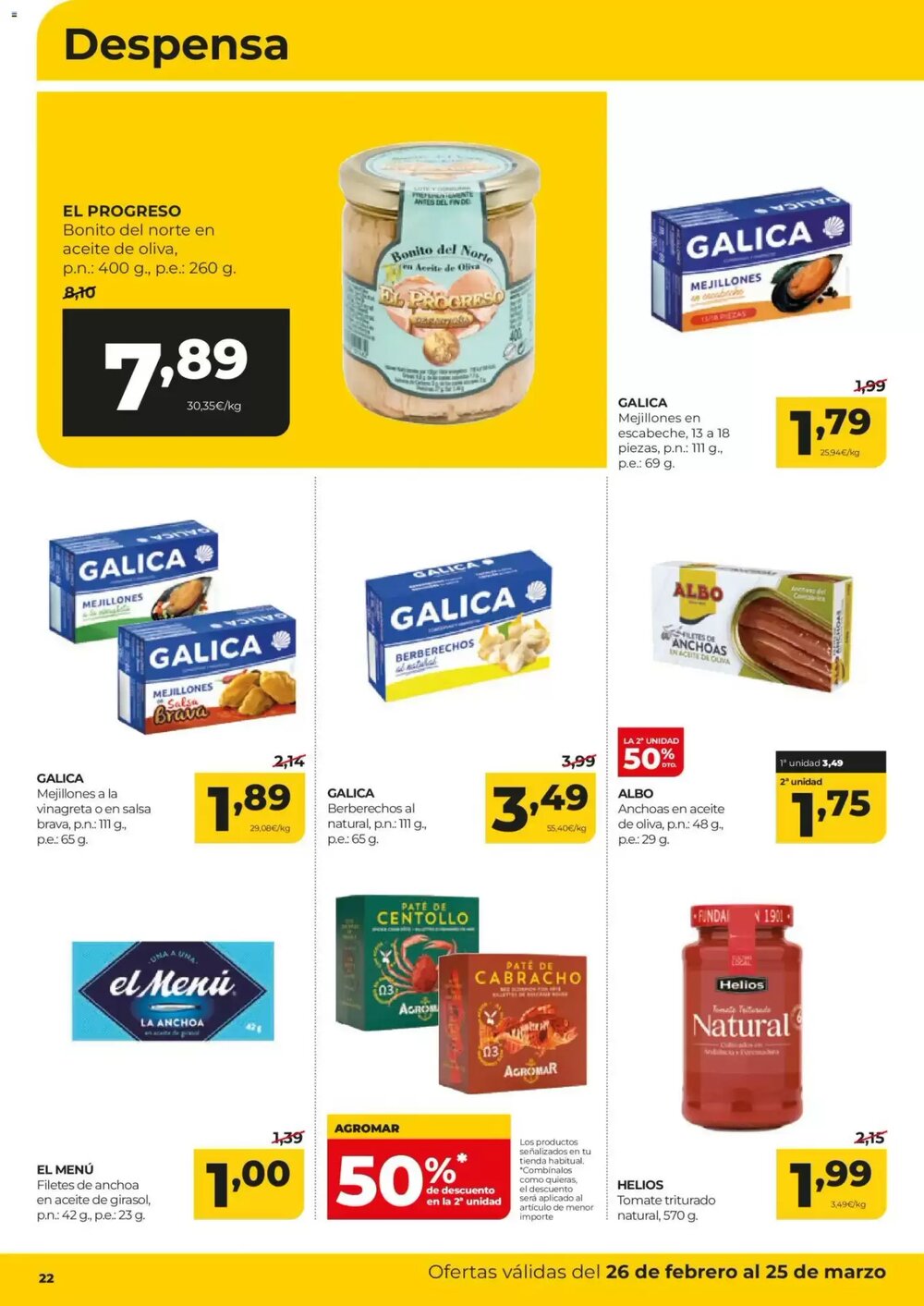 Folleto promocional de Alimerka válido desde el 26/02/2026 - Página 22.
