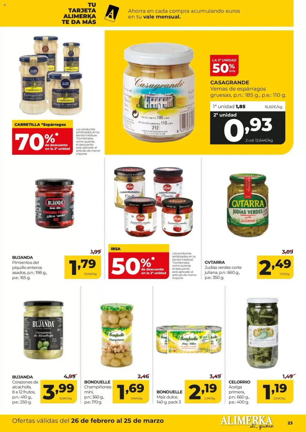 Folleto promocional de Alimerka válido desde el 26/02/2026 - Página 23.