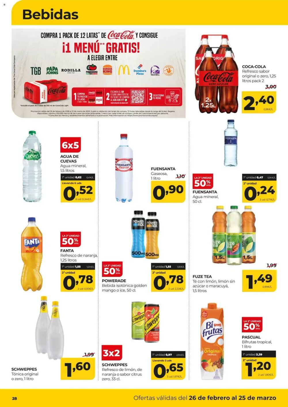 Folleto promocional de Alimerka válido desde el 26/02/2026 - Página 28.