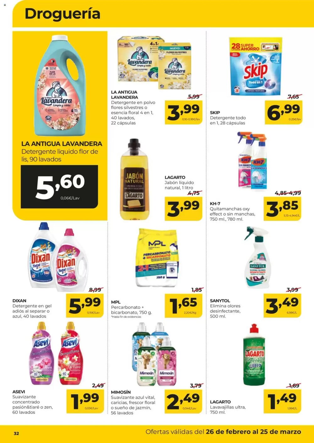 Folleto promocional de Alimerka válido desde el 26/02/2026 - Página 32.