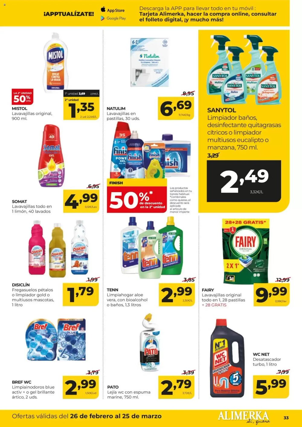 Folleto promocional de Alimerka válido desde el 26/02/2026 - Página 33.