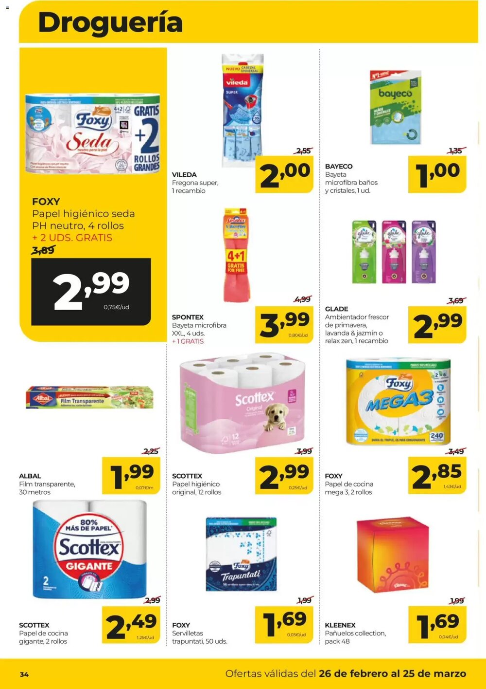 Folleto promocional de Alimerka válido desde el 26/02/2026 - Página 34.