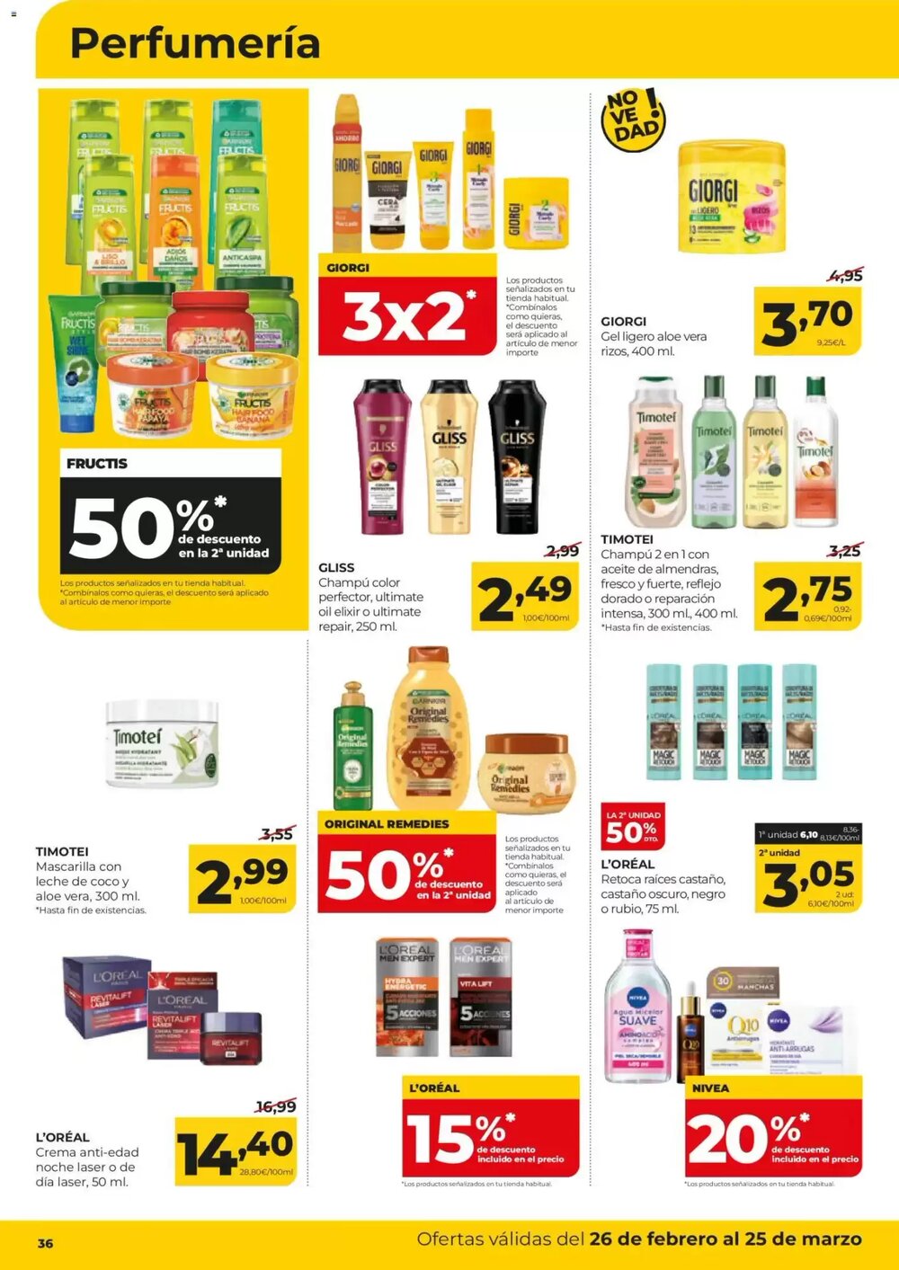Folleto promocional de Alimerka válido desde el 26/02/2026 - Página 36.