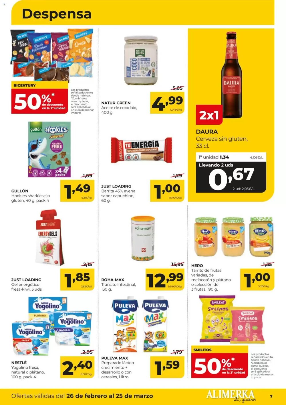 Folleto promocional de Alimerka válido desde el 26/02/2026 - Página 7.
