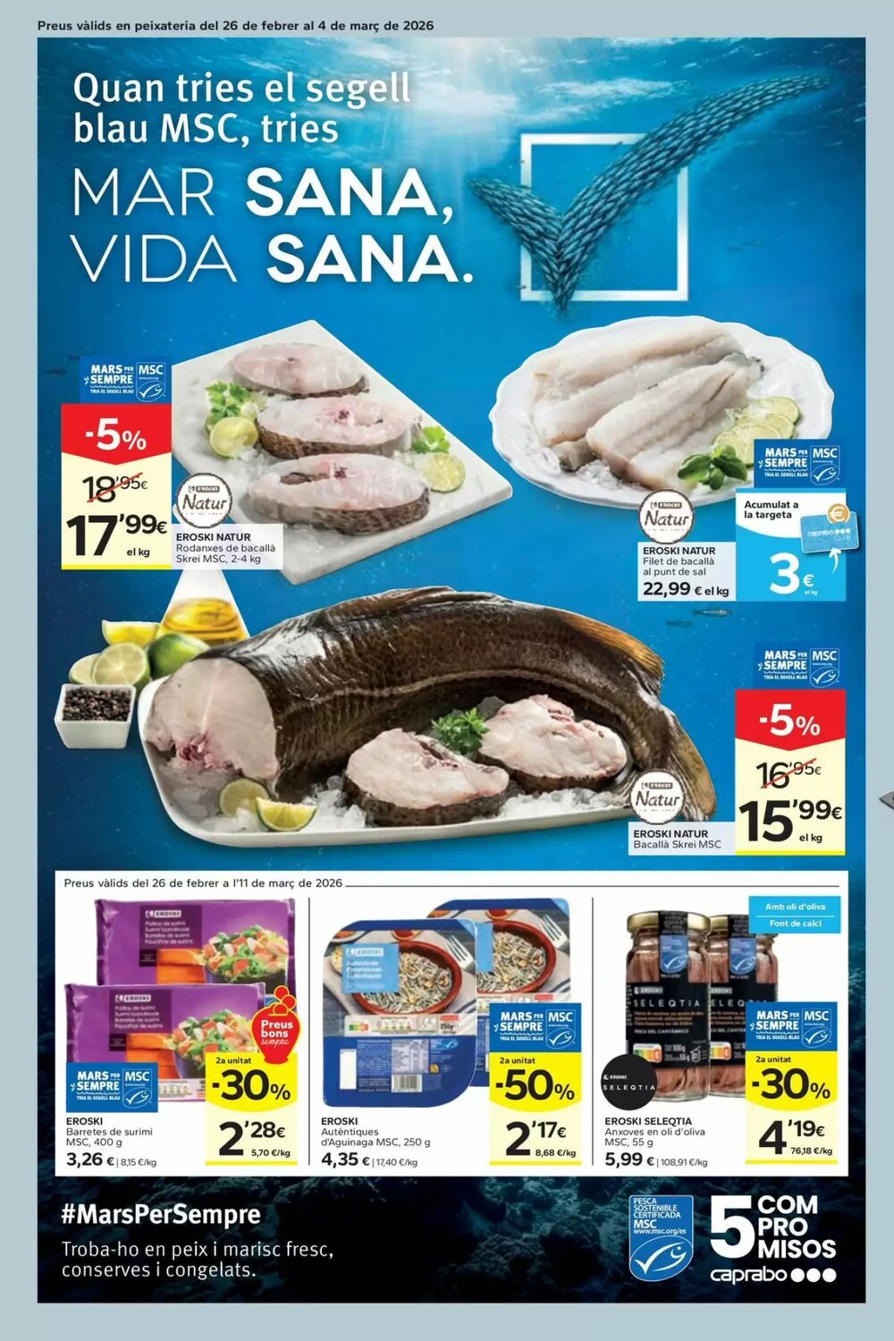 Folleto promocional de Caprabo válido desde el 26/02/2026 - Página 6.