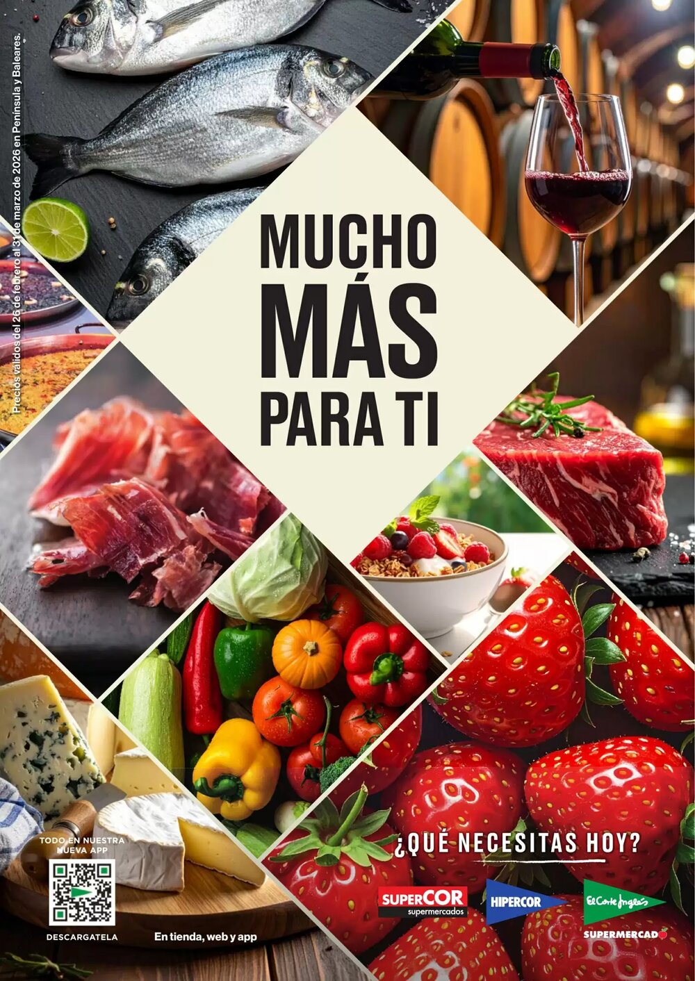 Folleto promocional de Hipercor válido desde el 26/02/2026 - Página 1.