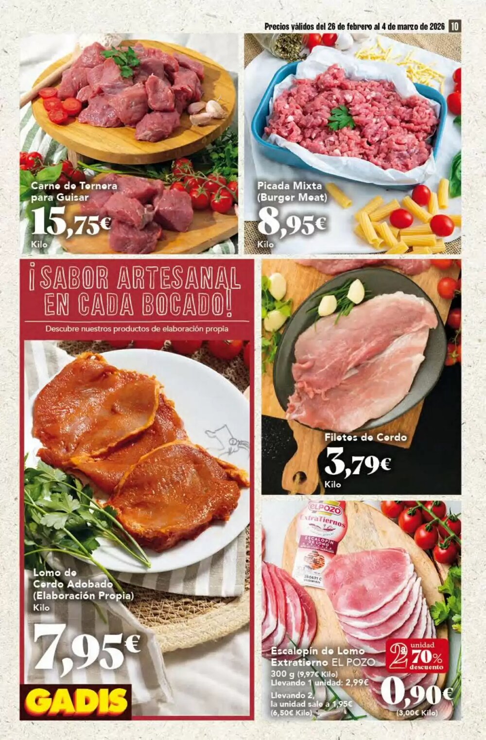 Folleto promocional de Gadis válido desde el 26/02/2026 - Página 10.