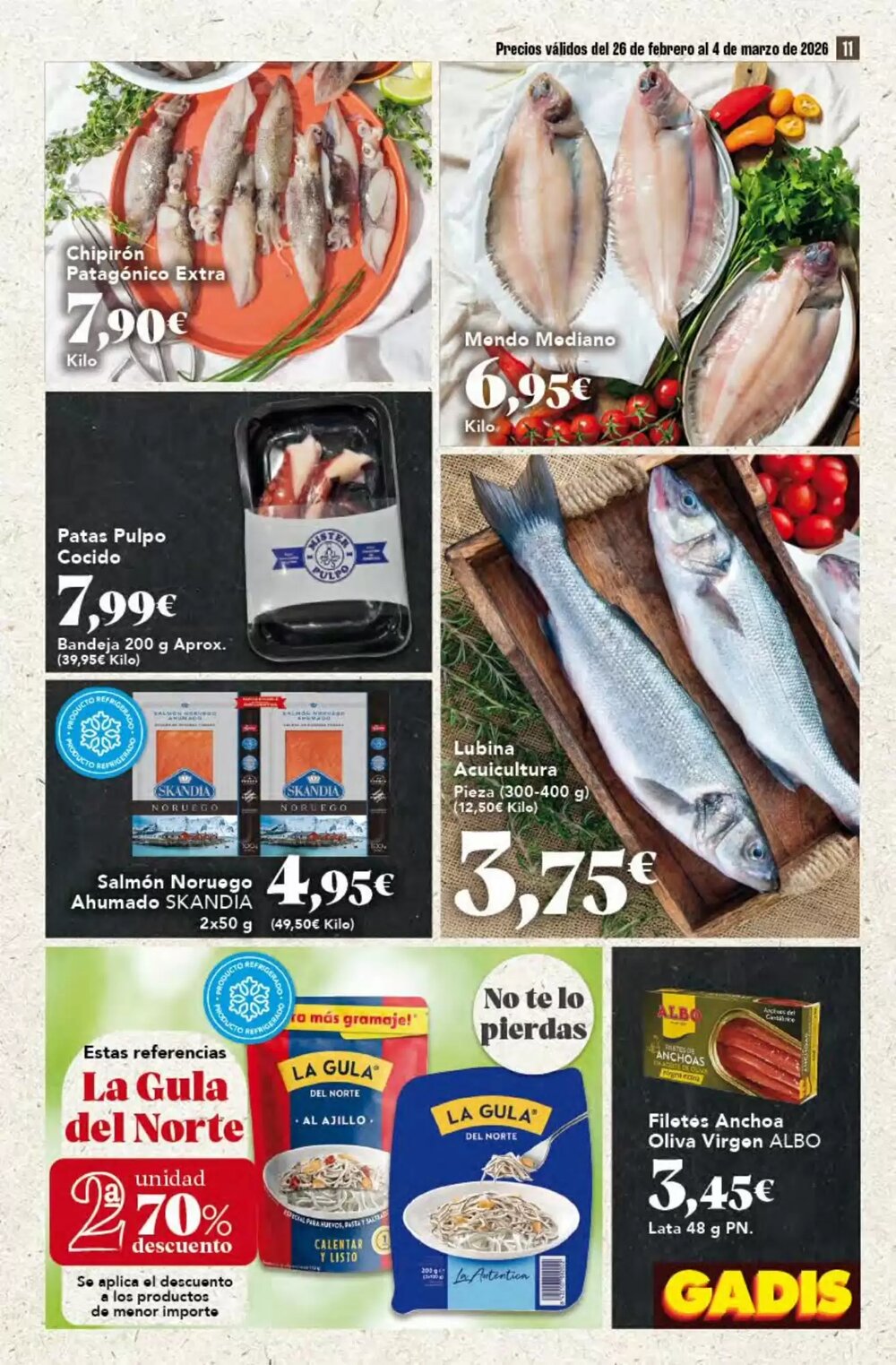 Folleto promocional de Gadis válido desde el 26/02/2026 - Página 11.