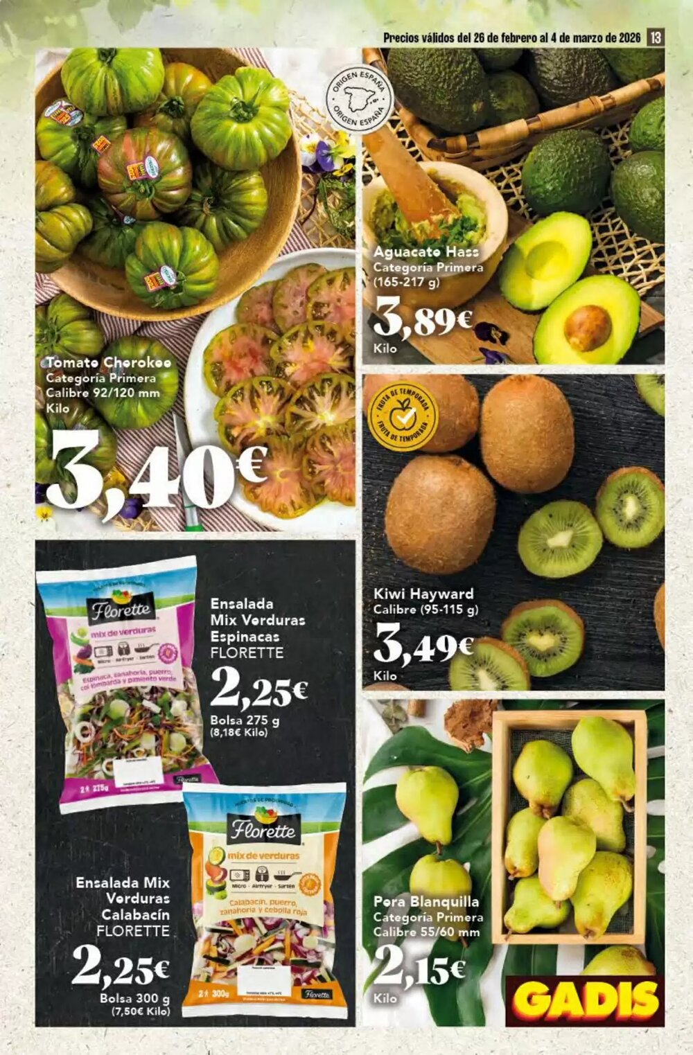 Folleto promocional de Gadis válido desde el 26/02/2026 - Página 13.