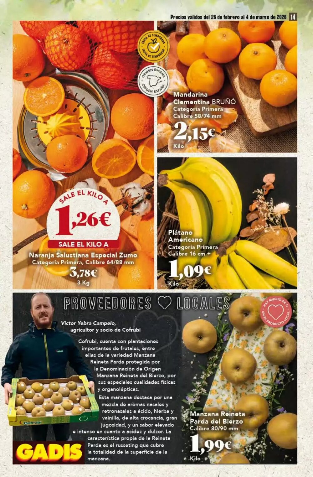 Folleto promocional de Gadis válido desde el 26/02/2026 - Página 14.
