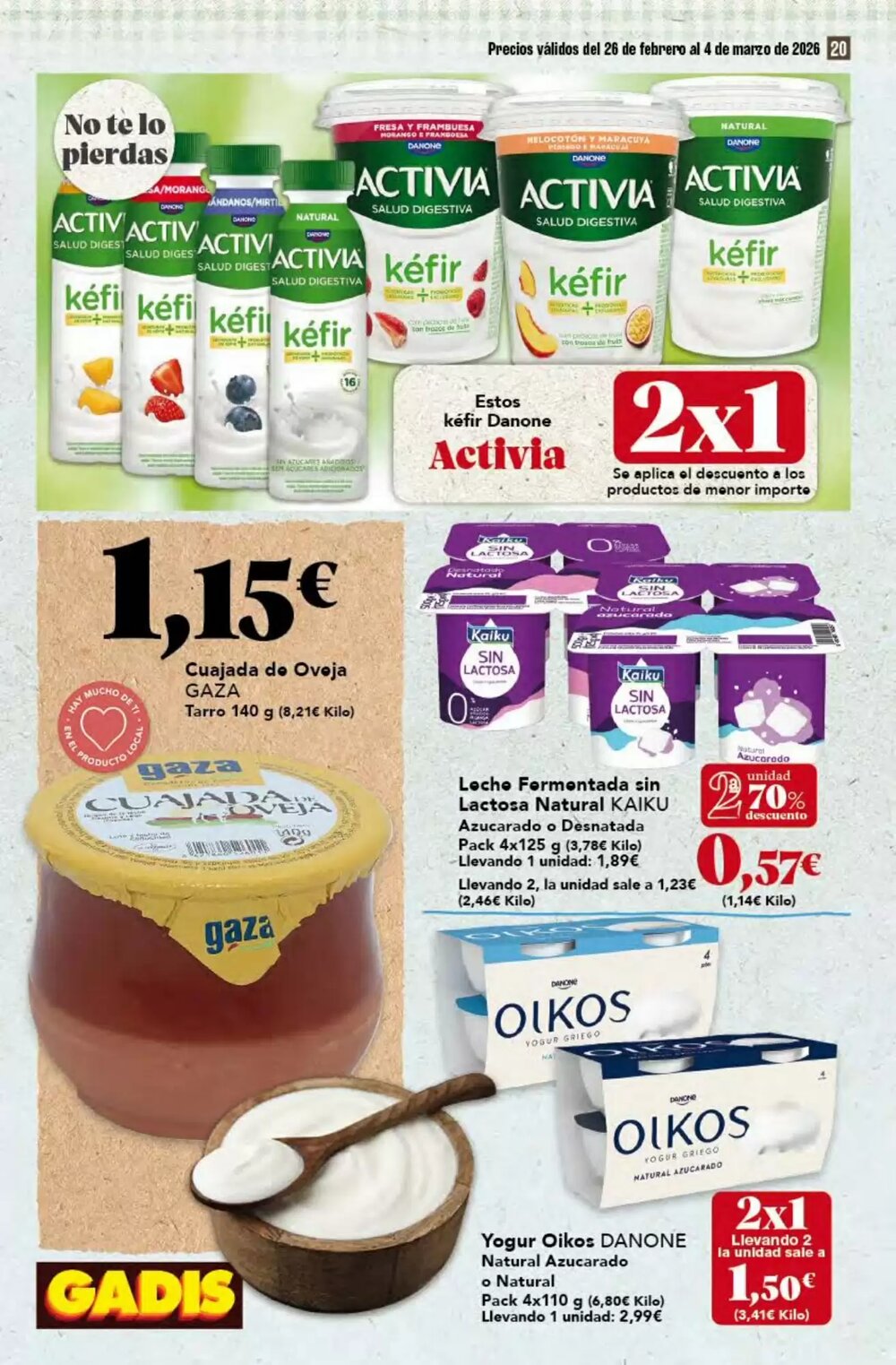 Folleto promocional de Gadis válido desde el 26/02/2026 - Página 20.