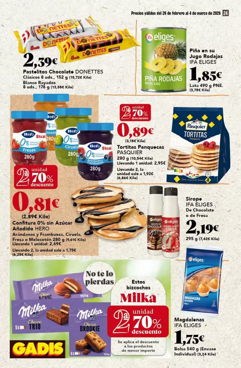 Folleto promocional de Gadis válido desde el 26/02/2026 - Página 24.